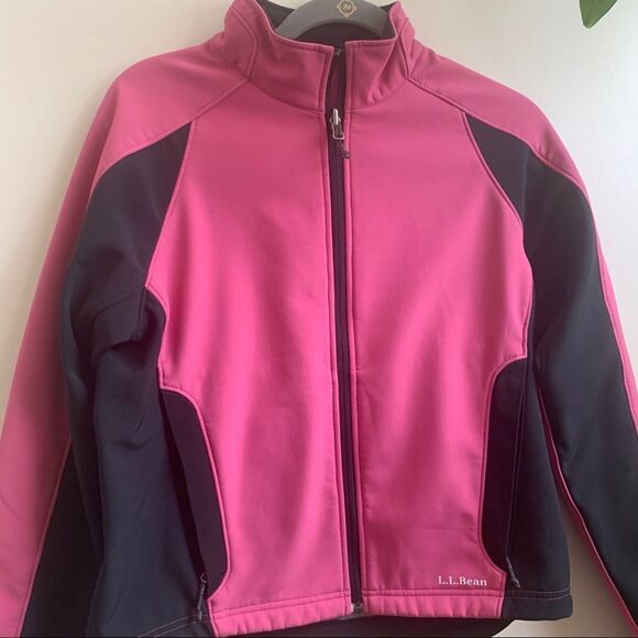 L.L. Bean soft shell color block pink & black jacket Size M 90s Y2K - Picture 3 of 4